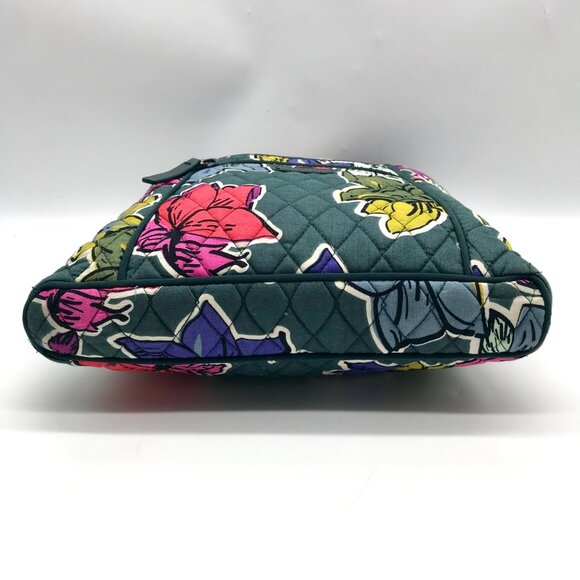 Vera Bradley Green Cotton Falling Flowers Crossbody And Pouch - Picture 5 of 11